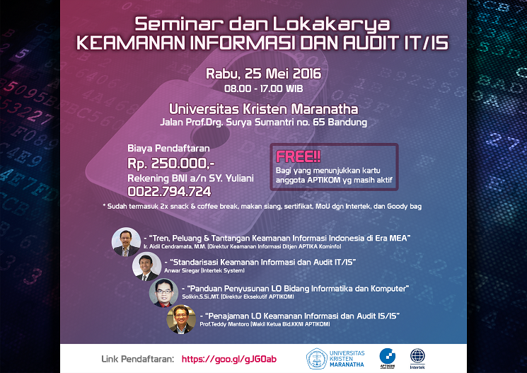 Undangan Seminar dan Lokakarya Keamanan Informasi & Audit IT/IS