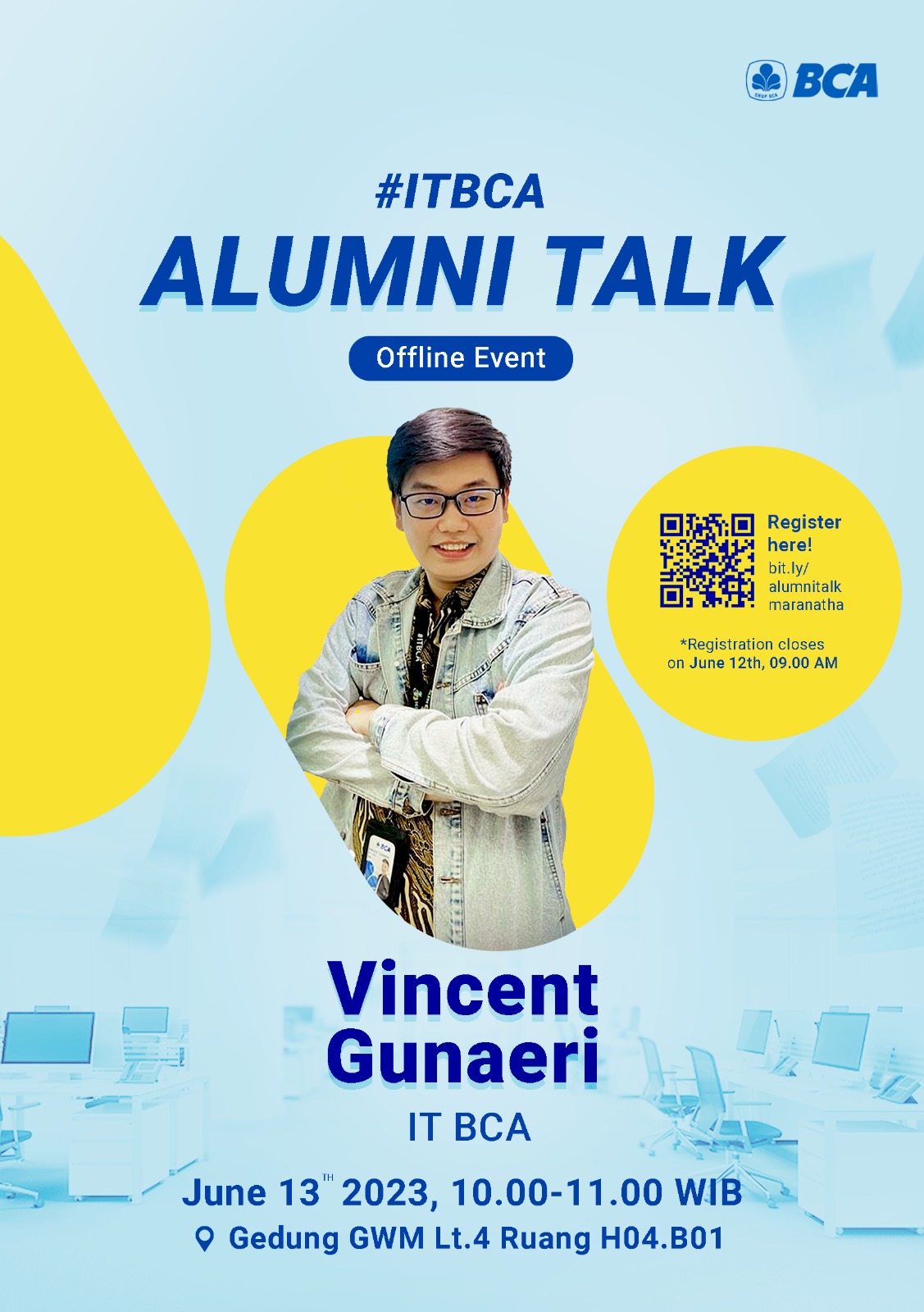 ITBCA Alumni Talk – Vincent Gunaeri – Fakultas Teknologi Informasi